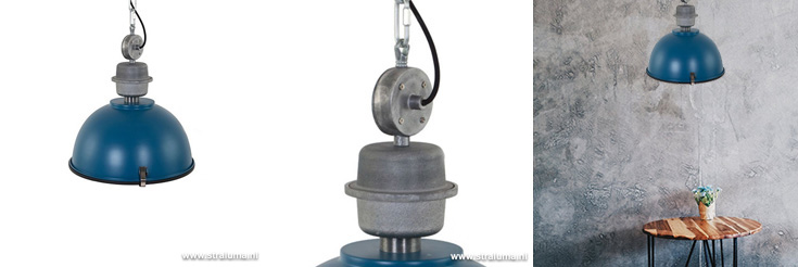 19771410-Industriële-hanglamp-blauw-keuken-Straluma De beste lampen bij Spiced Honey - LOVE | 19771410-Industriële-hanglamp-blauw-keuken-Straluma